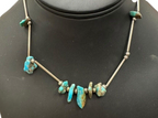 Sterling Silver Turquoise Nugget Necklace