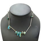 Sterling Silver Turquoise Nugget Necklace