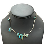 Sterling Silver Turquoise Nugget Necklace