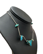 Sterling Silver Turquoise Nugget Necklace