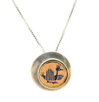 Tribal Bird Necklace 14.5in