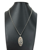 Sterling Silver Necklace Signed Crackpot 21in