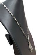 Sterling Silver Necklace Signed Crackpot 21in