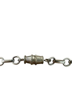 Sterling Silver Necklace Signed Crackpot 21in