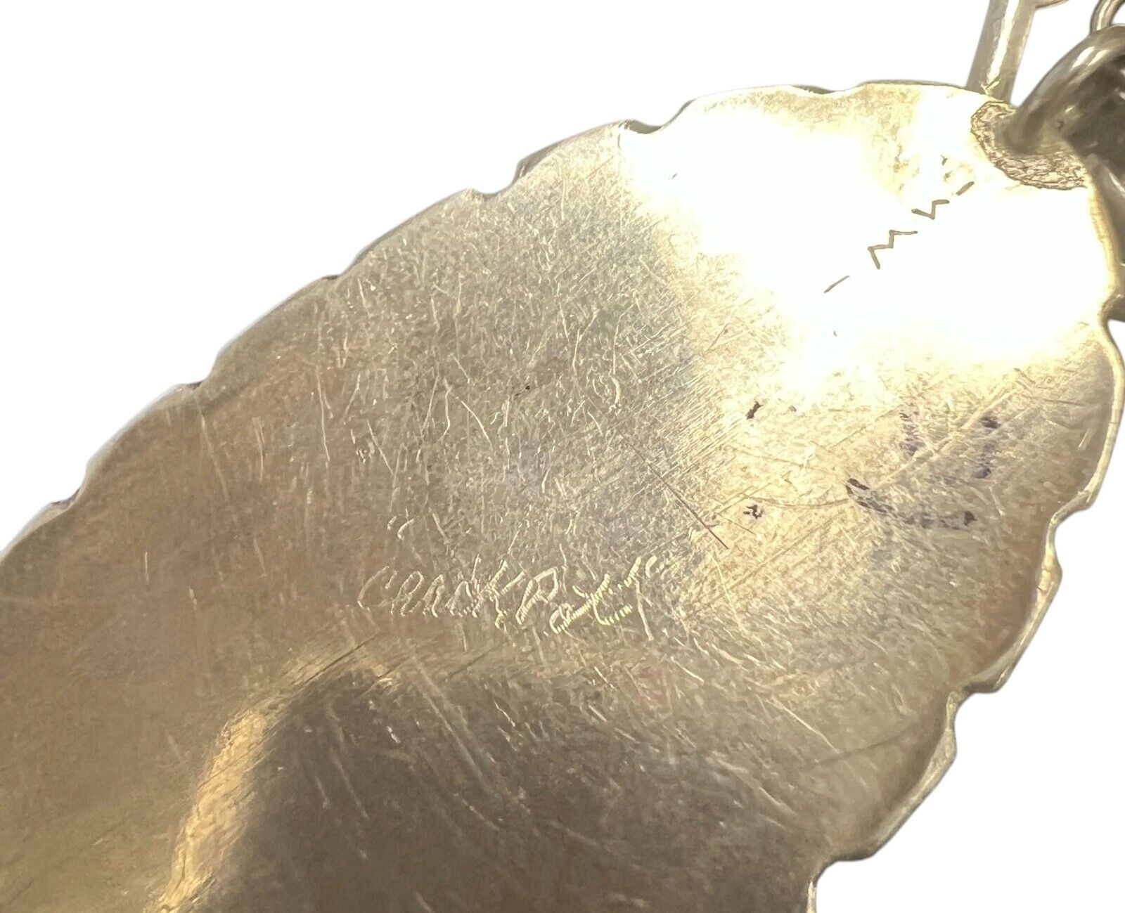 Sterling Silver Necklace Signed Crackpot 21in