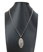 Sterling Silver Necklace Signed Crackpot 21in