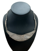 Sterling Silver Bib/Collar Necklace 17in