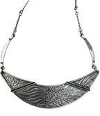 Sterling Silver Bib/Collar Necklace 17in