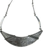 Sterling Silver Bib/Collar Necklace 17in