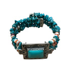Carolyn Pollack Relios Turquoise Beaded Sterling Silver Cuff Bracelet