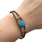 Sterling Silver Native American Turquoise Cuff Bracelet