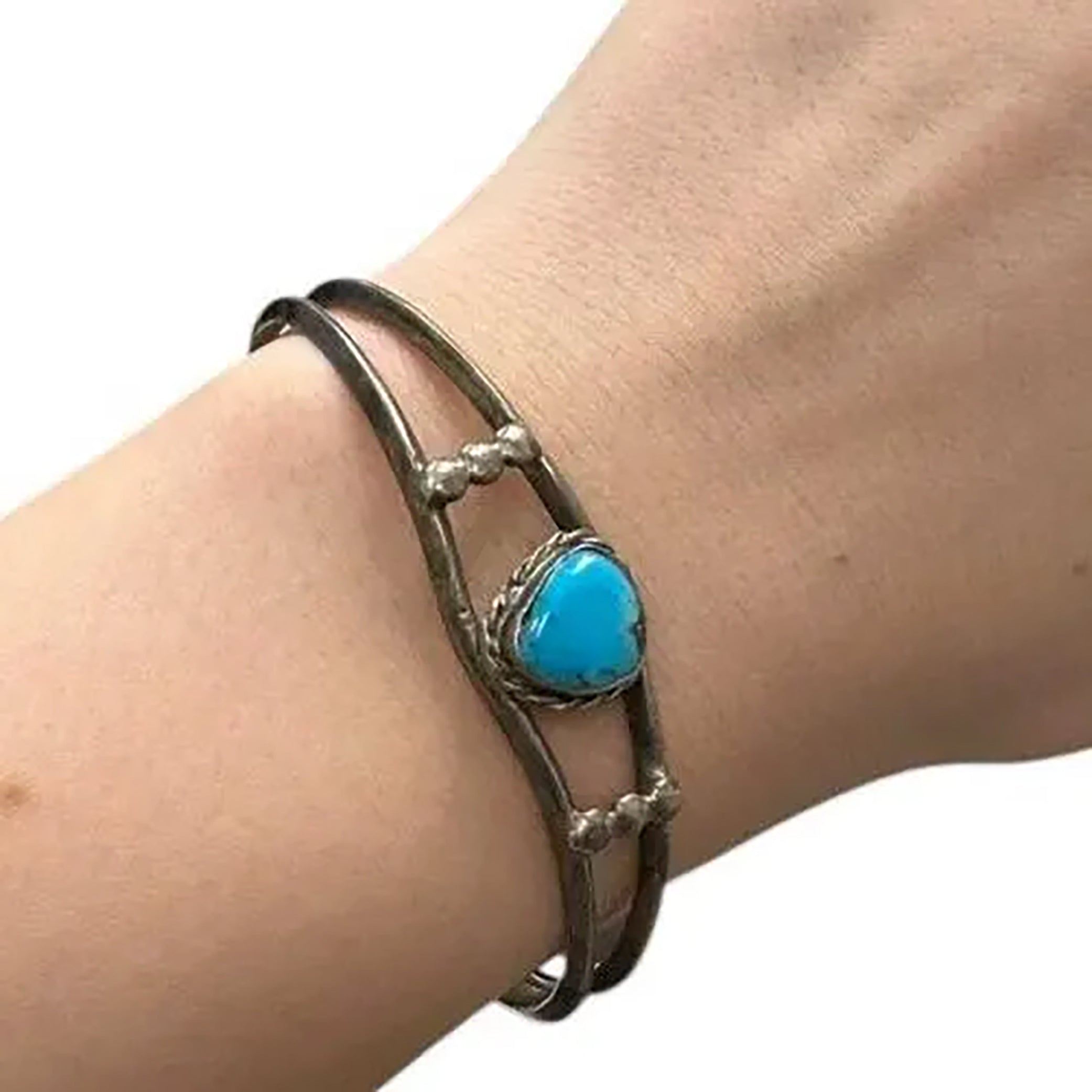 Sterling Silver Native American Turquoise Cuff Bracelet
