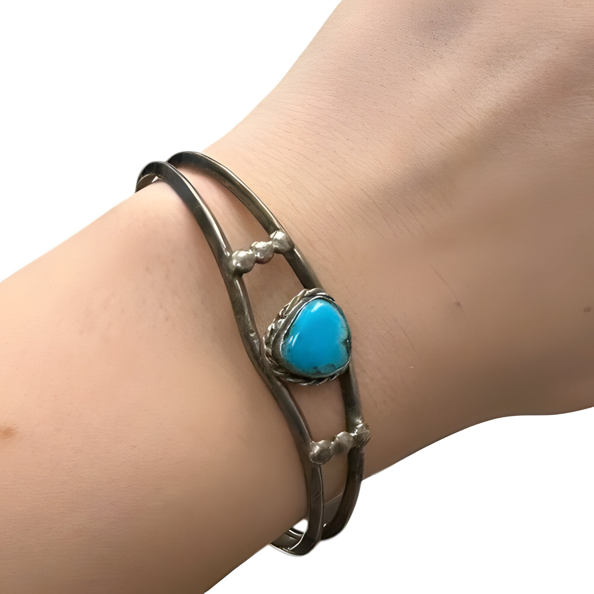 Sterling Silver Native American Turquoise Cuff Bracelet