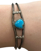 Sterling Silver Native American Turquoise Cuff Bracelet