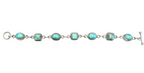 Sterling Silver and Turquoise Bracelet 8in