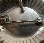 Sterling Silver and Turquoise Pendant Pin