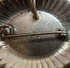 Sterling Silver and Turquoise Pendant Pin