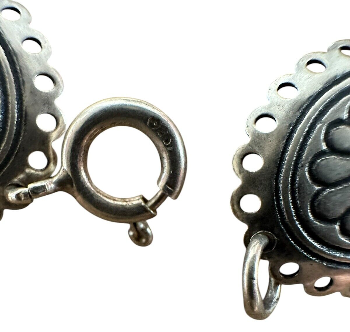 Sterling Silver Concho Flower Bracelet 7.25in