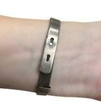 Sterling Silver Bracelet with Orange Center Stone