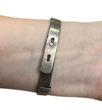 Sterling Silver Bracelet with Orange Center Stone