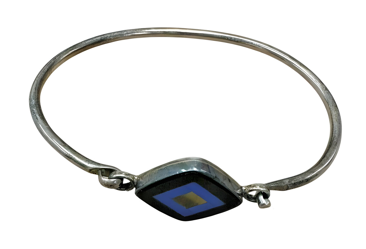 Sterling Silver Multi-Stone Inlay