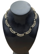 Onyx Marcasite Necklace Bracelet And Earring Set