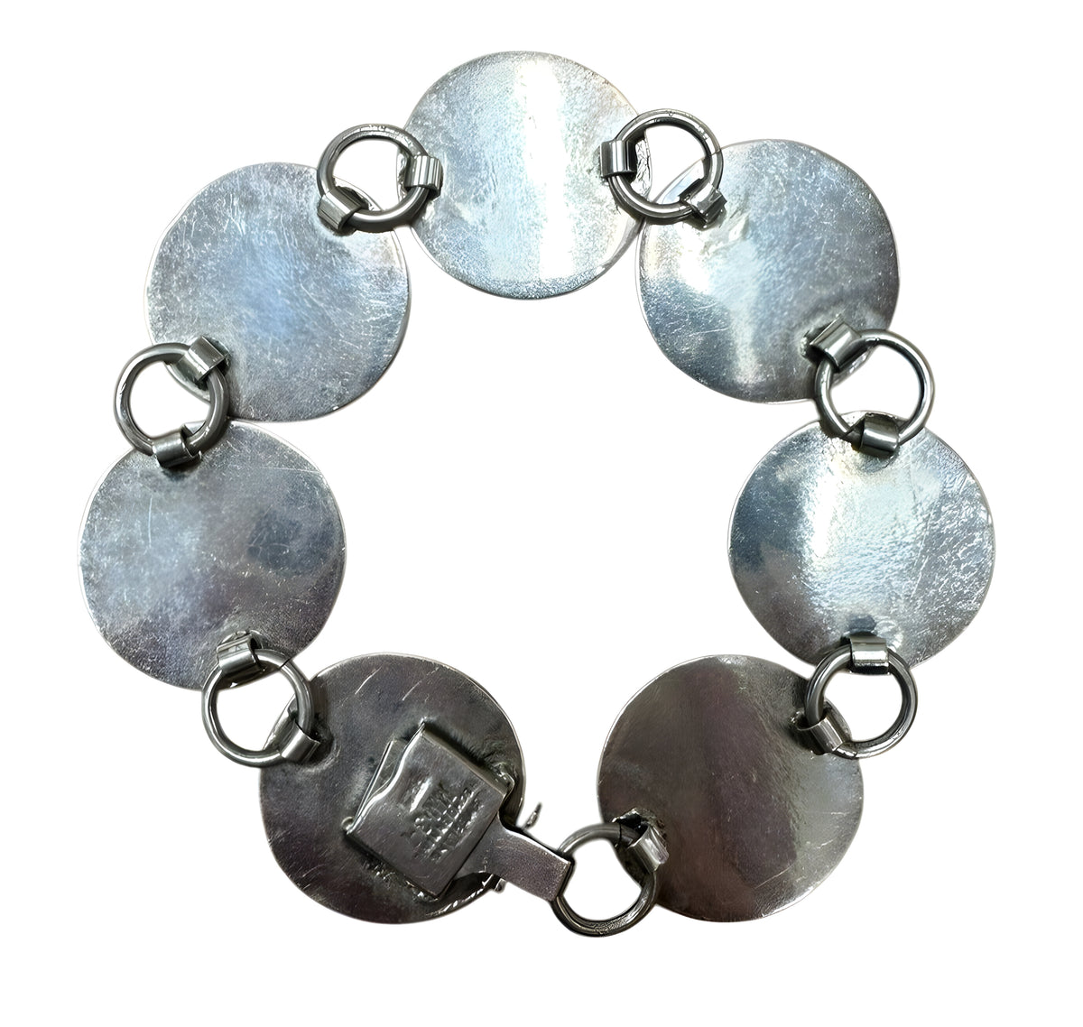 Sun God Sterling Silver Bracelet and Pendant 8in