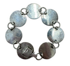 Sun God Sterling Silver Bracelet and Pendant 8in