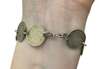 Sterling Silver Australian Coin Bracelet 8 inches