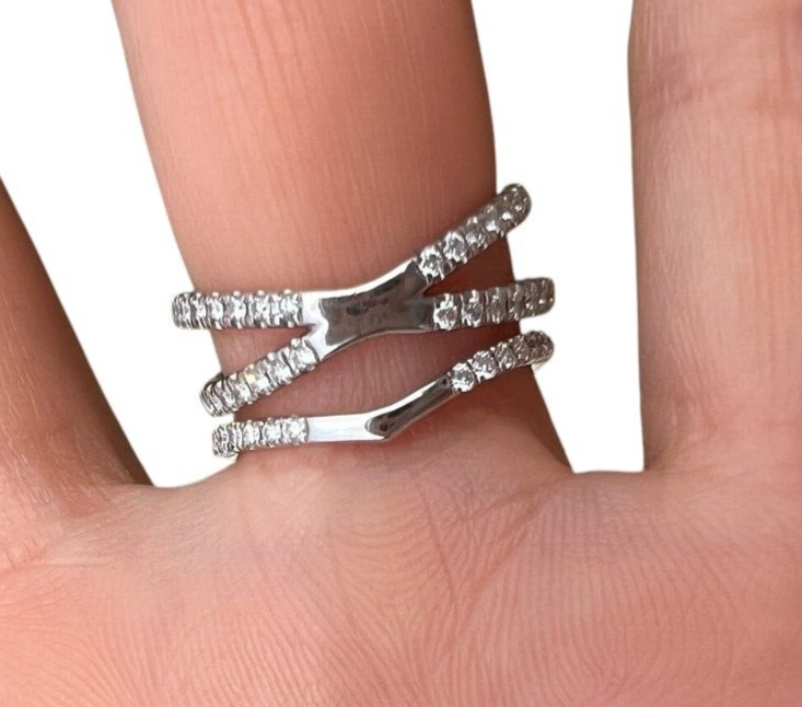 14kt White Gold and 1.00ct Round Lab Grown Diamond Engagement Ring Set 2.04ctw