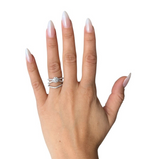 14kt White Gold and 1.00ct Round Lab Grown Diamond Engagement Ring Set 2.04ctw