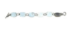 Sterling Silver Glass Beaded Bracelet 8 inches