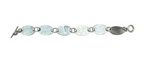 Sterling Silver Glass Beaded Bracelet 8 inches
