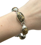 Sterling Silver Glass Beaded Bracelet 8 inches