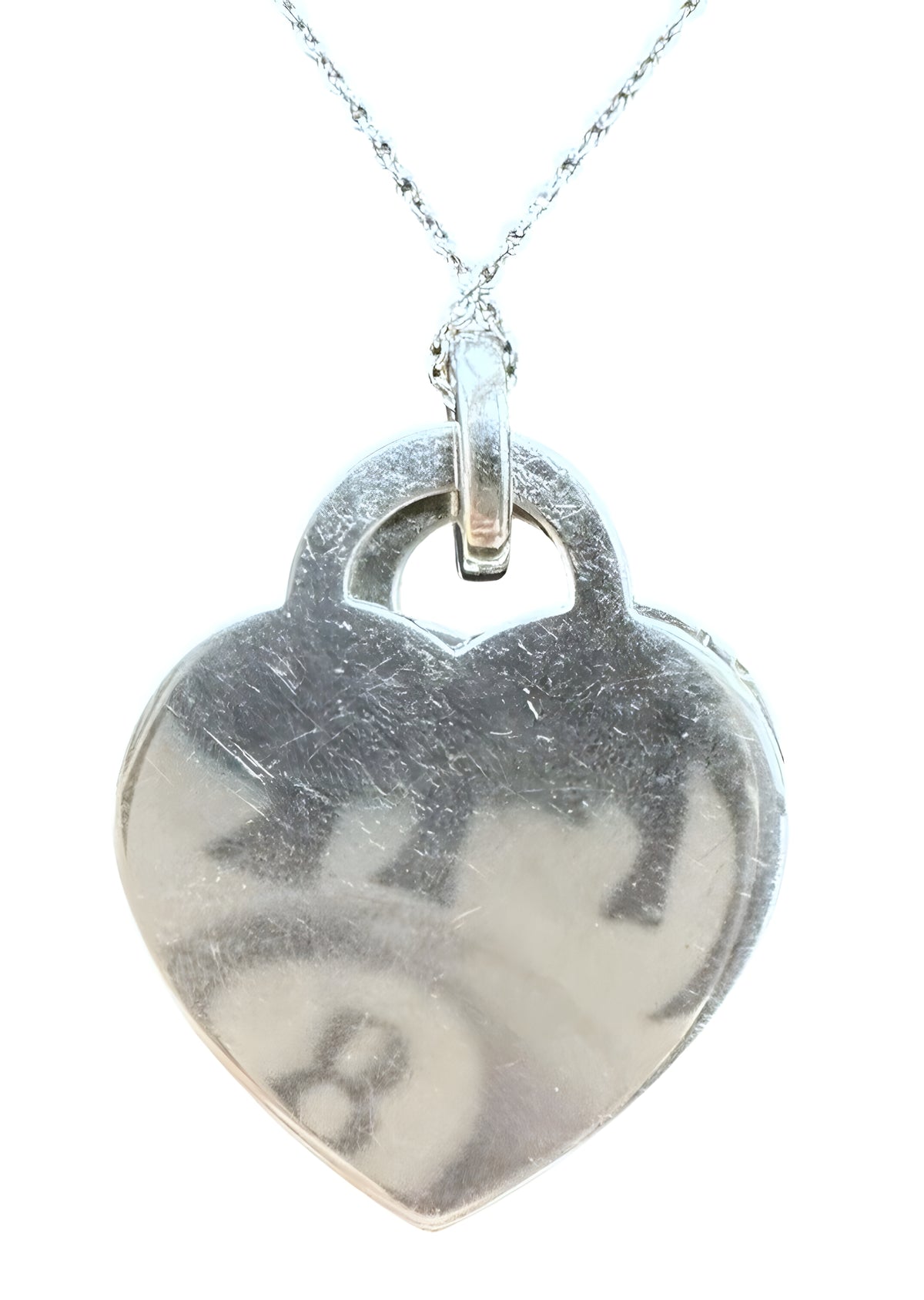 Tiffany And Co Sterling Silver Double Heart Necklace
