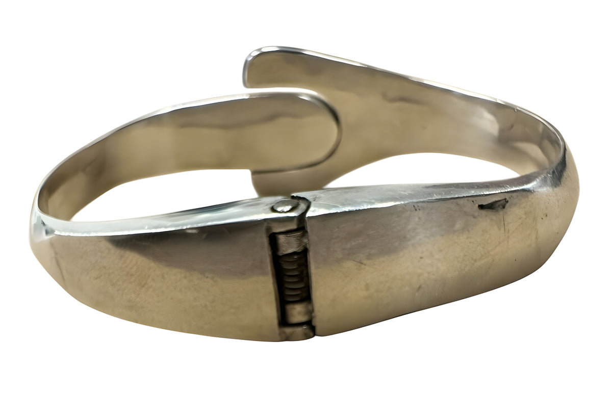Sterling Silver Abalone Hinged Bracelet