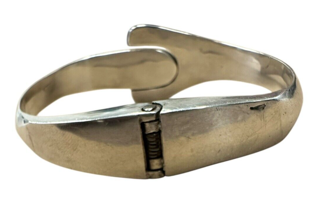 Sterling Silver Abalone Hinged Bracelet