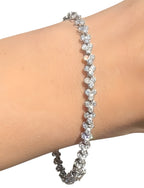 18Kt White Gold 2.65ctw Diamond Bracelet 7.25in