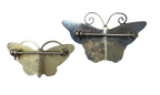 Askel Holmsen Sterling Silver & Blue Enamel Vintage Butterfly Brooches Norway