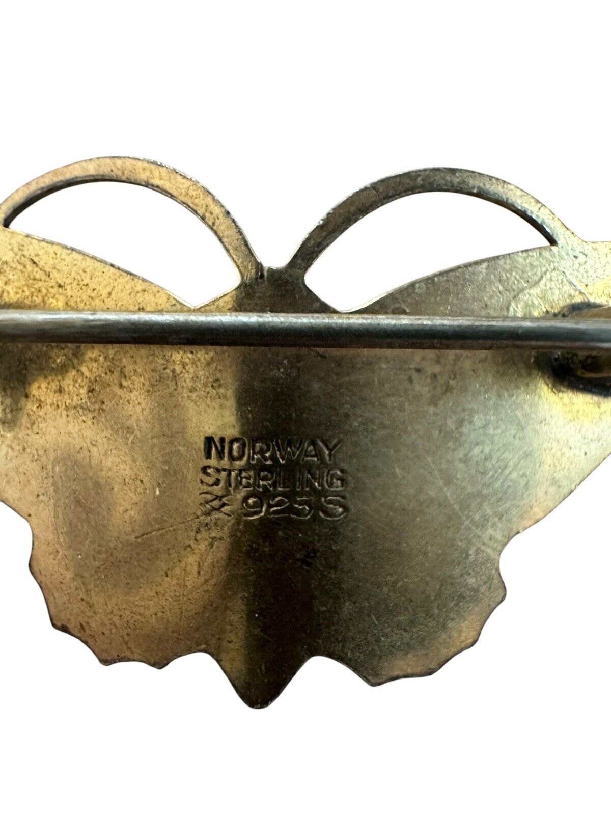 Askel Holmsen Sterling Silver & Blue Enamel Vintage Butterfly Brooches Norway