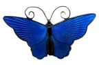 Askel Holmsen Sterling Silver & Blue Enamel Vintage Butterfly Brooches Norway