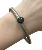Sterling Silver Blue Tourmaline Cuff Bracelet