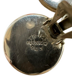 Taxco Sterling Silver Heart Shape Clip On Earrings