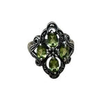 Sterling Silver Peridot Ring size 7