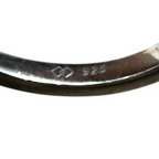 Sterling Silver Ring With Purple Gemstones size 7