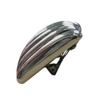 BJFLA Electroformed Sterling Silver Square Ribbed Clip On Earrings