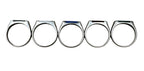 Sterling Silver Multicolor Stackable Rings size 8