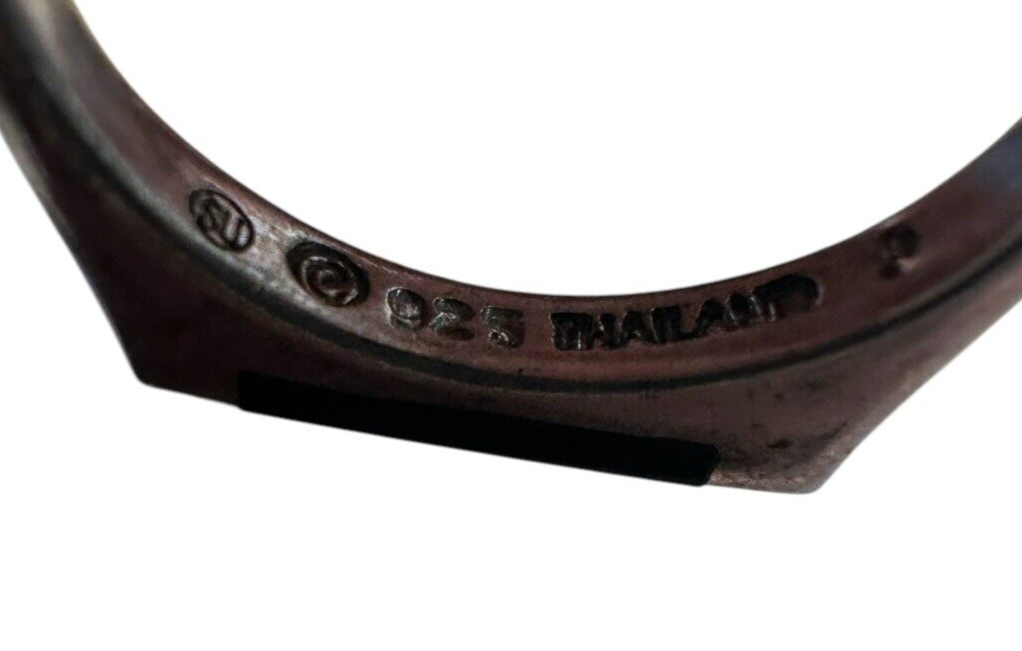 Sterling Silver Multicolor Stackable Rings size 8