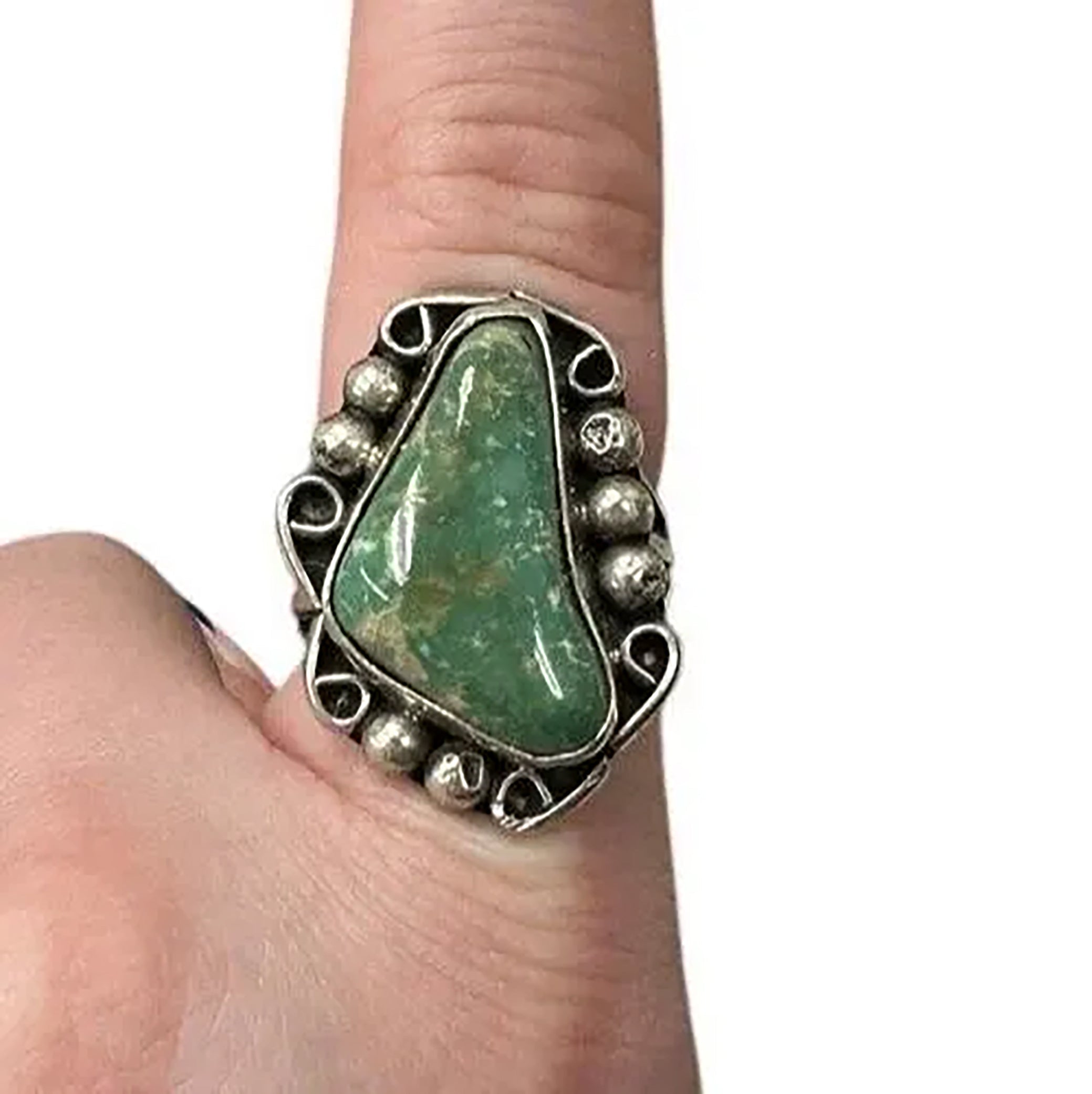 Sterling Silver Genuine Turquoise Ring size 7