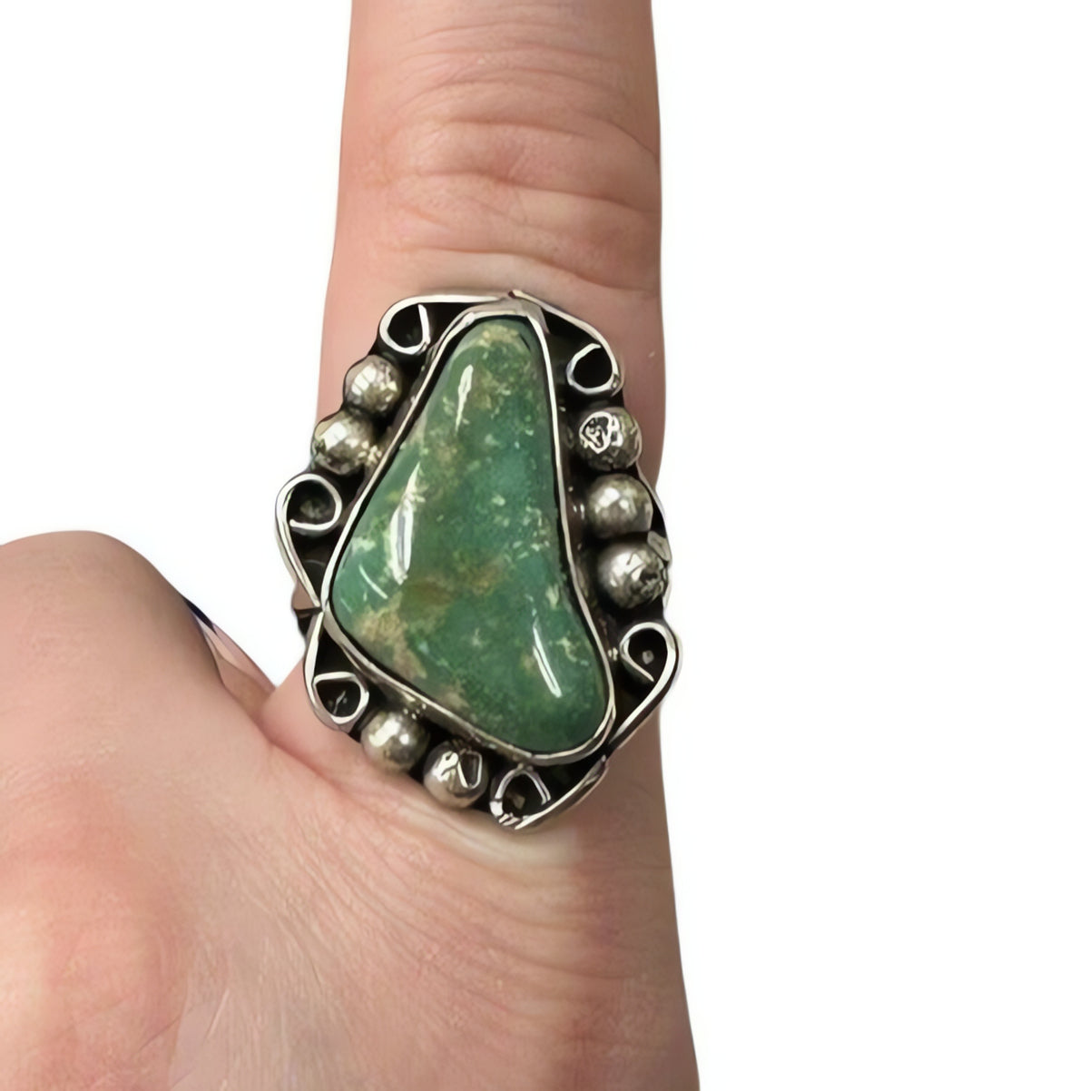 Sterling Silver Genuine Turquoise Ring size 7